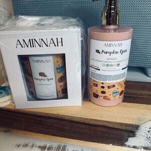 Aminnah Pumpkin Spice Lotion - and Candle